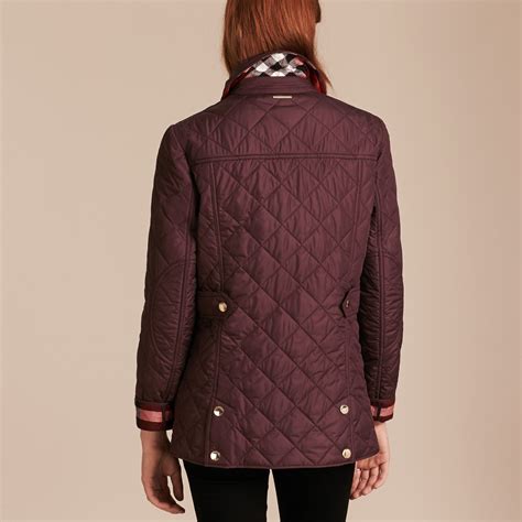 burberry check detail diamond quilted jacket review|burberry diamond quilted fitted jacket.